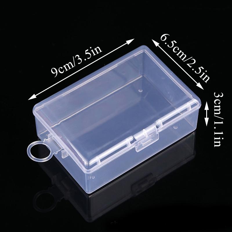 Small Size Storage Box Card Holder Sticker Stationery Transparent Storage Box Film Storage Box Flip Classification Box INS