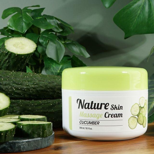 Skin Soothing BGFEJIBJ Nourishing Cucumber Extract Cucumber Massage Cream 300ml