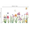 Decalmile Garden Flower Window Clings - Double Sided Iris Floral Spring Easter Window Decals & Stickers for Mom