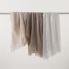 Artistic Cotton and Linen Scarf - Solid Color, Japanese & Korean Style, Women's Shawl for Air-Conditioned Rooms, Outerwear, Sun Protection