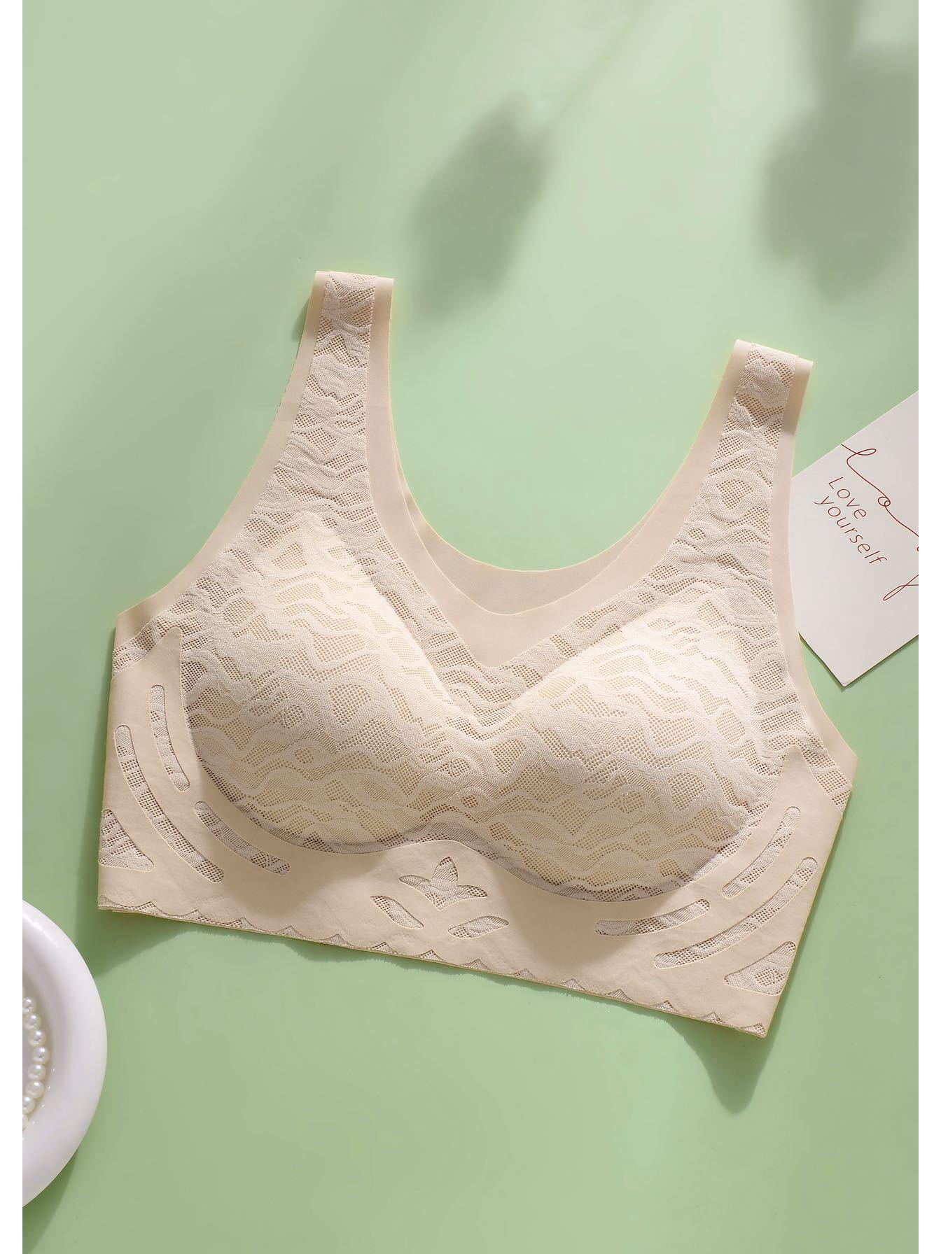 

«Бесшовный спортивный бюстгальтер Ice Silk: Регулируемый, без латекса, для женщин с любым размером груди. XL (65-75 kg)