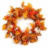 Autumn Maple Leaf Door Wreath Rustic Style Artificial Wreath Fall Wreath  Farmhouse Decor