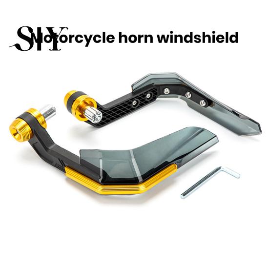 Windproof Motorcycle Hand Guard 1 Pair with Windshield CNC Aluminum Universal 22MM Handlebar Protector Motorbike Dirt Bike Scooter Modification