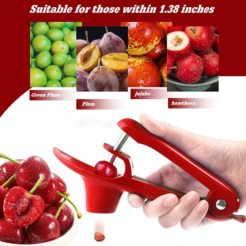 Cherry Pitter ,Stainless Steel Cherries Corer Pitter Tool With Hand-held Push Design, Save Time & Space Outdoor Tableware