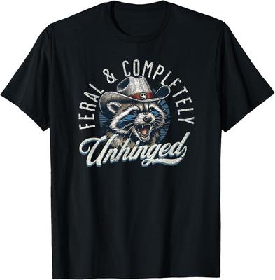 Hilarious Feral and Completely Unhinged Raccoon T-Shirt