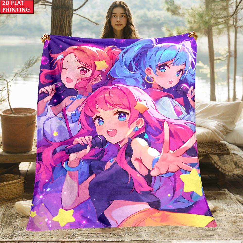 K-POP Print Blanket.Warm and Comfortable Flannel,Bedroom,Sofa,Bed,Chair,Gift,Picnics,Trip, Camp,Blankets.