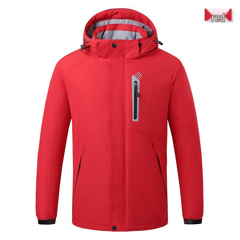 Heated Fleece-Lined Windbreaker for Men & Women - USB Charging, Warm Outdoor Mountaineering Jacket