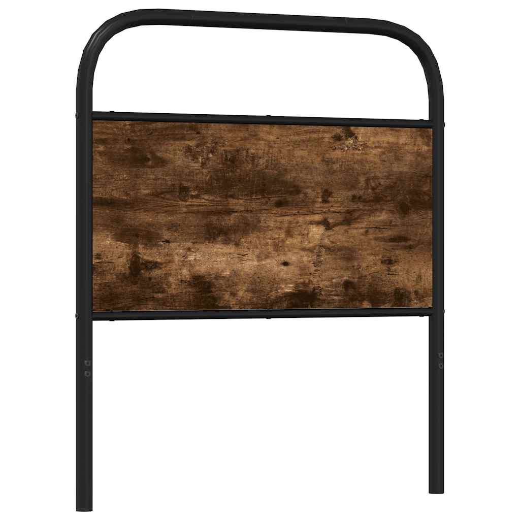 Replacement Headboard Smoked Oak 75 cm Steel and Wood Based Material