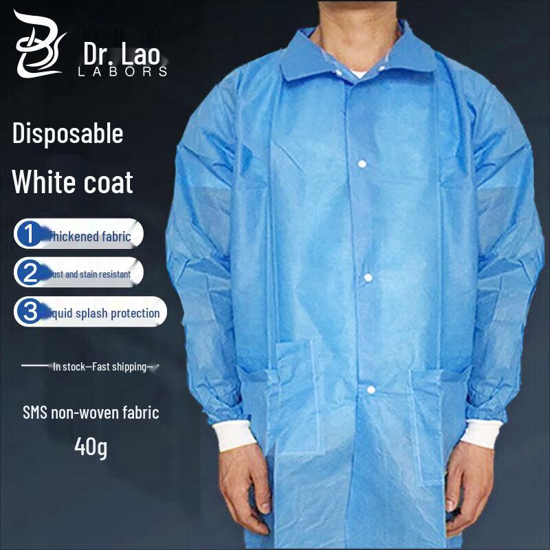 Dr. Labor Disposable Non-Woven Lab Coats XXL