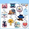 Theme Day Father Trophy Hat Gift Pattern Party Paper Hanging Pendant Decoration