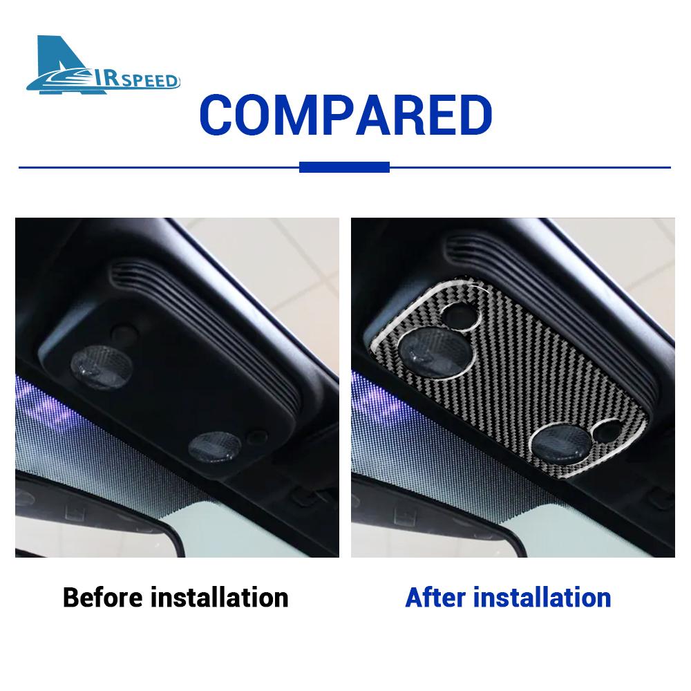 Carbon Fiber for Ford Mustang GT 2005 2006 2007 2008 2009 Accessories Interior Trim Car Roof Reading Light Lamp Cover Sticker
