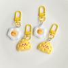 Cute Simulation Food Keychain, Poached Egg Cheese Bag Pendant Funny Jewelry for Girl Students Gifts