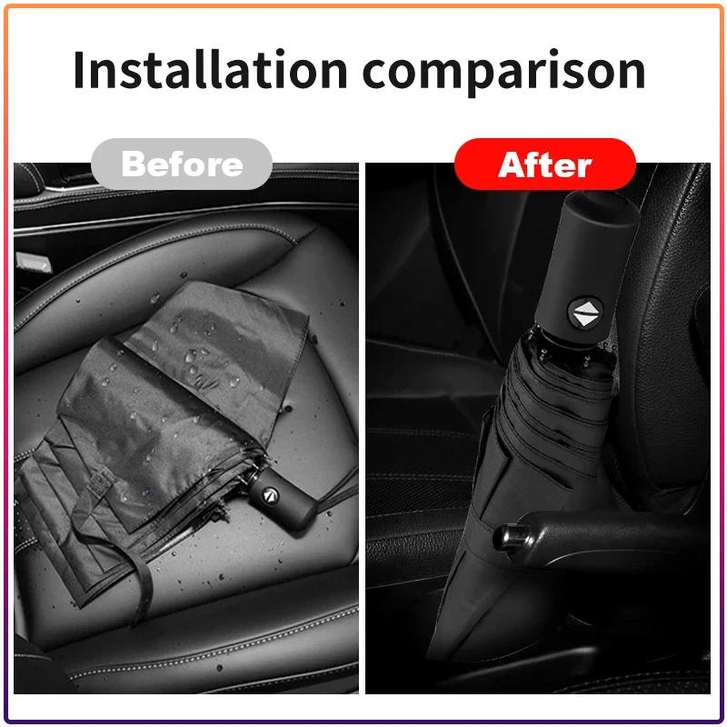 AABCI1 Windproof Automatic Threefolding Umbrella Car Logo Business Umbrella Caps For Mercedes Benz AMG W204 W213 W205 W211 W212 W176