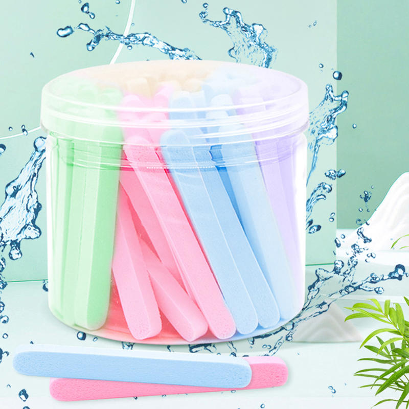 Compress Face Wash Puff with Storage Box Facial Cleansing Sponge for Makeup Remover Round Face Wash Sponge Skincare Beauty Tool