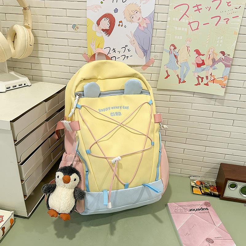 Student Bag New Male High Capacity High School Junior High School Travel Backpack Female Ins Cool Joker Backpack.