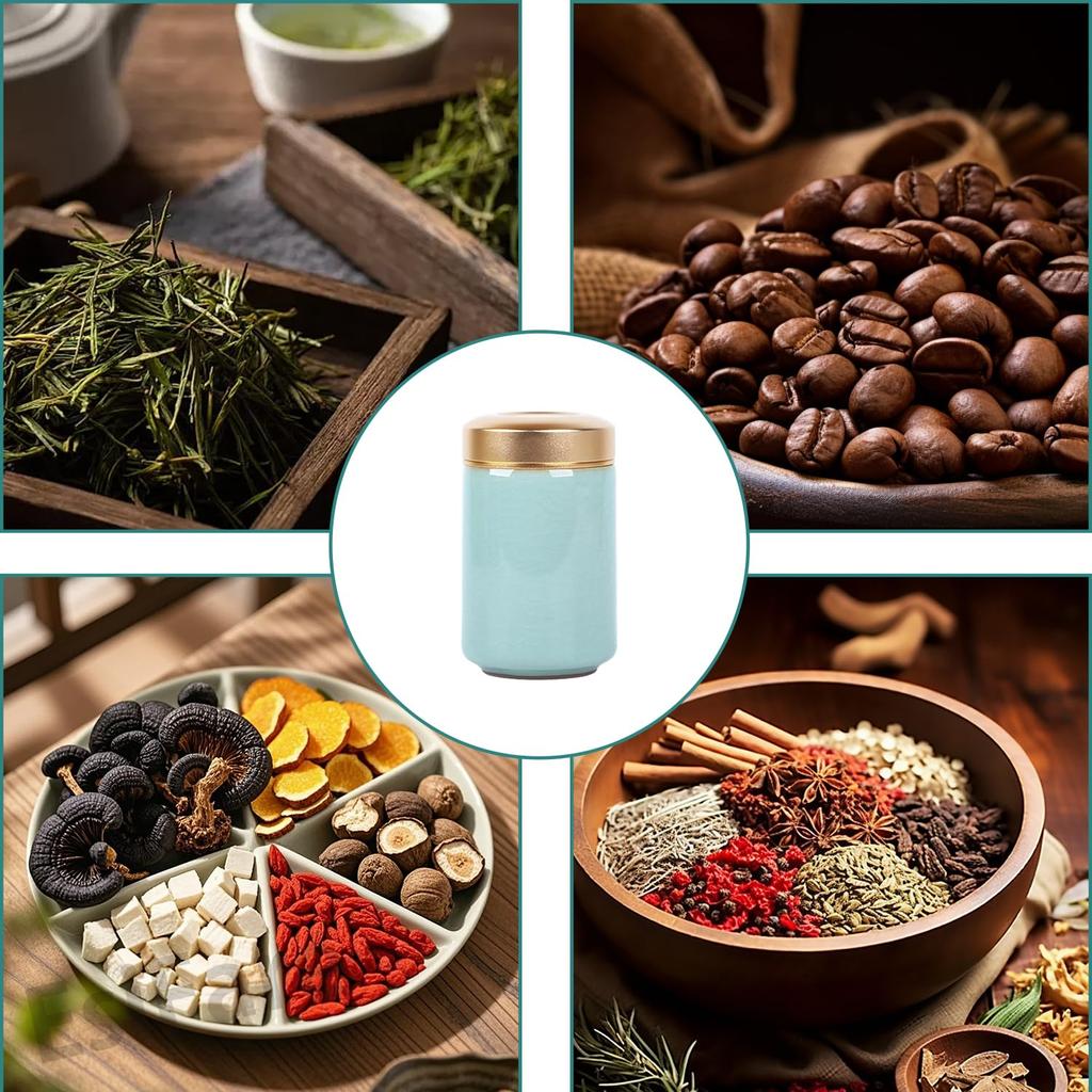 Stylish Ceramic Tea Preserves Perfect for or Loose Tea Perfect As a Birthday Gift Caddy, Airtight, Light-Blocking, Freshness, Tea, Coffee, Storage,