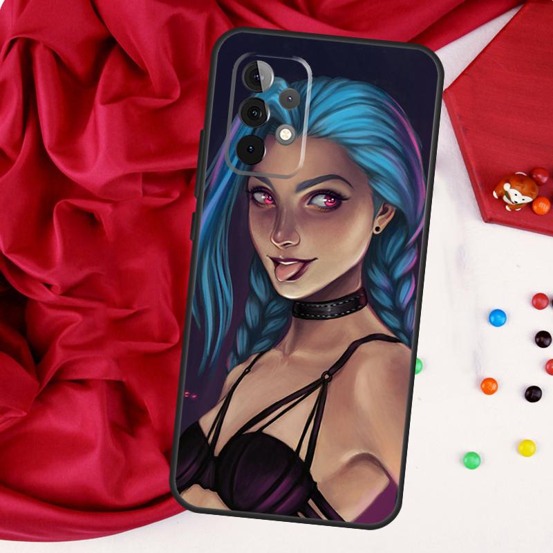 Jinx Arcane For Samsung Galaxy A26 A05 A06 A16 A54 A34 A14 A22 A32 A52 A55 A35 A15 A53 A13 A56 A36 Case