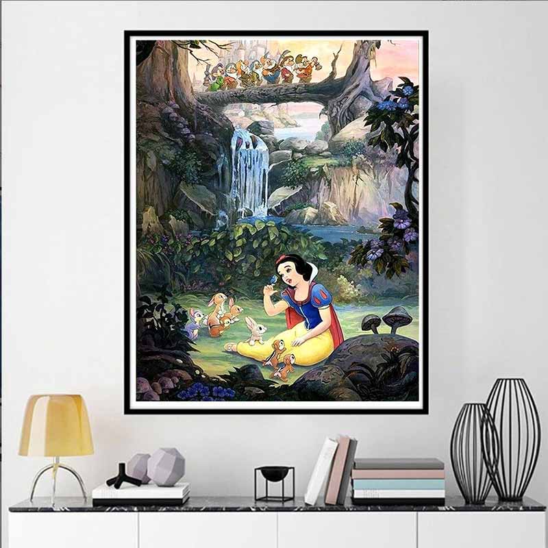 Disney Diamond Painting Snow White Classic Scene Decorative Painting Mosaic Craft Hobby DIY Gift Home Decoration Embroidery