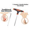 T-Shape Hex Key Wrench Set With Ball Head And Cross Slotted Screwdriver, Non-Slip Handle Chromium Vanadium Steel