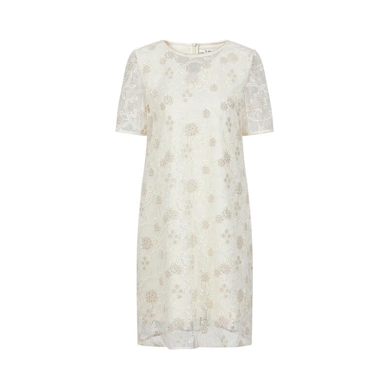 JUZUI Elegant Heavy Embroidered Straight Dress