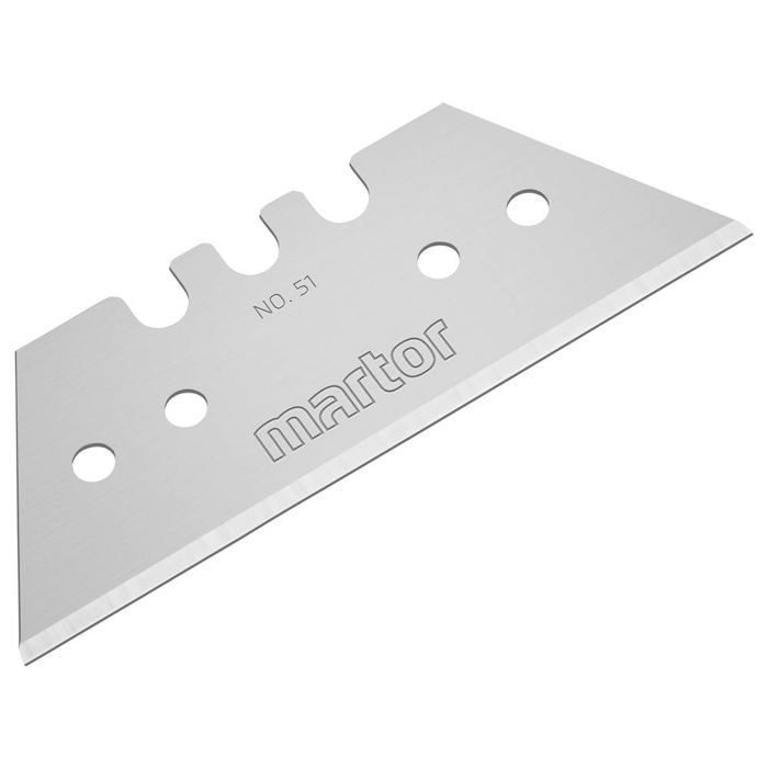 Lame de rechange - MARTOR - N° 51 - Acier - 10 pièces - Lame trapézoïdale