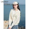 LAGOGO Women's Hooded Knitted Cardigan