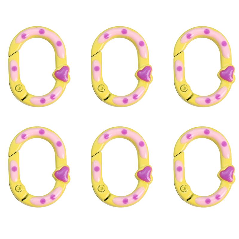 Stop malowany sprayem dwustronny brelok w kształcie serca w kropki owalny krople oleju akcesoria DIY