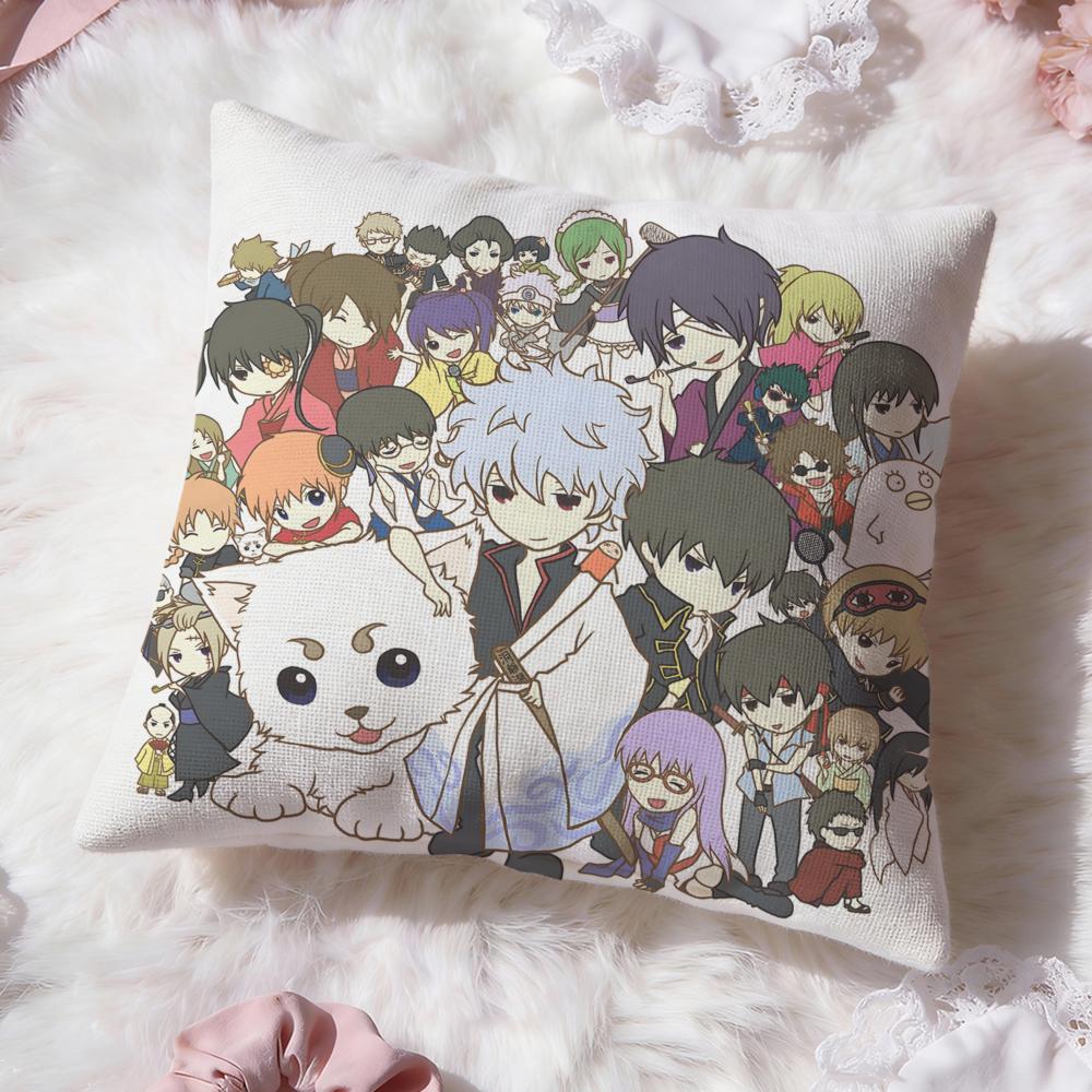 Gintama hot anime Cushion Cover Premium Comfort Reversible Pillow Cove -Two in One Design for Any Room & Car Interior
