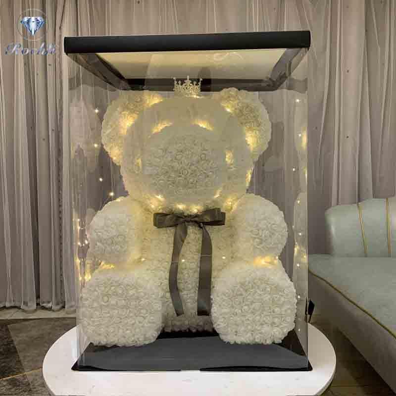 70cm Eternal Rose Flower Bear - Perfect Gift for Girlfriend, Best Friend, Valentine's, Qixi, and Birthday Celebrations