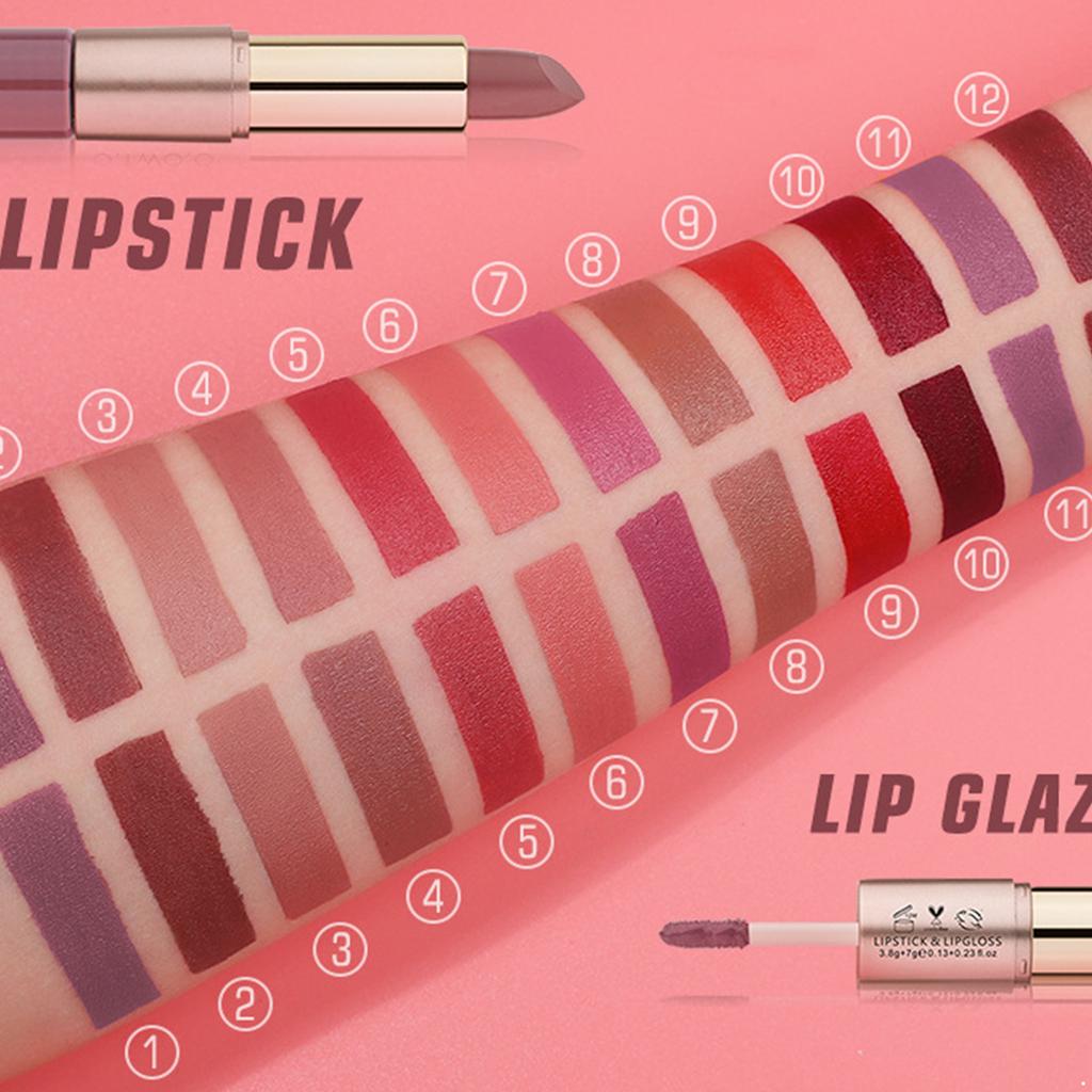 2-in-1 Lipstick & Gloss Hybrid with Matte Finish | All-Day Festival Makeup for Casual, Work & Celebration