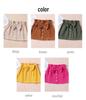 2024 Spring/Autumn Girls' Corduroy Bow Skirt - Solid Color, Single-Breasted, Fashionable.