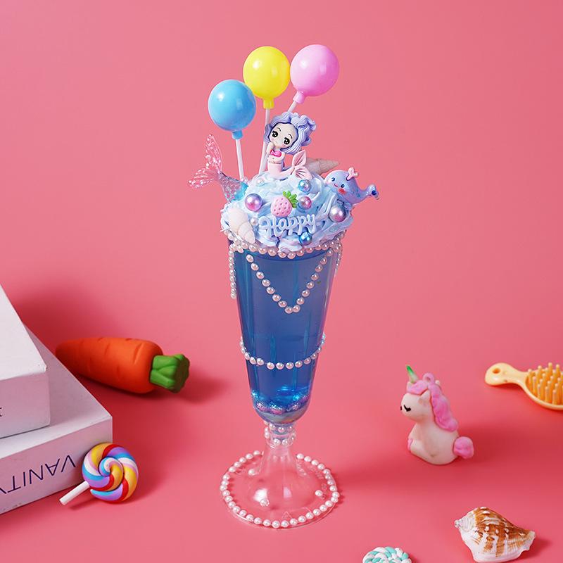 Kids' DIY Ice Cream Toy Set with Colored Clay & Crystal Mud