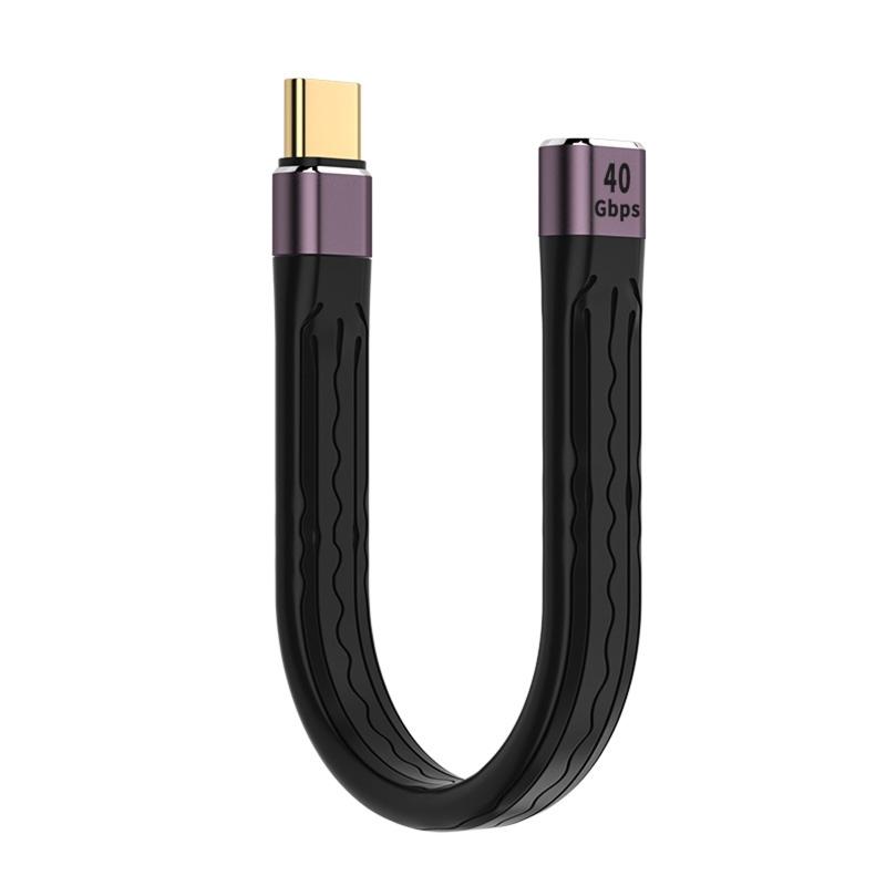 40Gbps Short Type C to Type C Quick Charge Cable Unique Cable Fast Charging Line for Mobile Power Bank Laptop Tablet