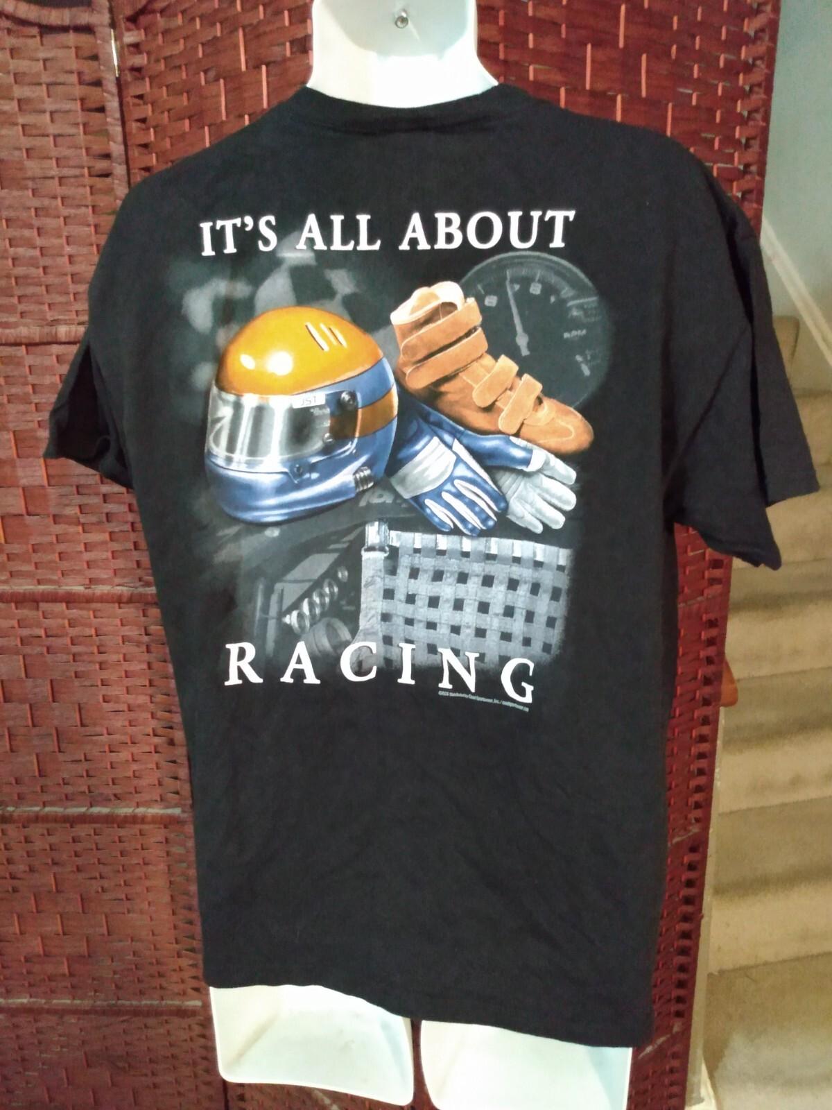 Vintage Its All About Racing Motorcycle T-shirt Large Superbike XXXL