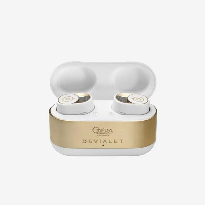 

Devialet Gemini II Opéra de Paris Earphones with 2 24K gold-plated case Up to 40dB ANC Titanium-coated 10mm high-sensitivity drivers Up to 22