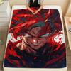 Goku Simple Stylish Printed Blanket, Flannel Blanket Great for Bedroom, Bed, Sofa, Chair, Picnic & Tour.-TING