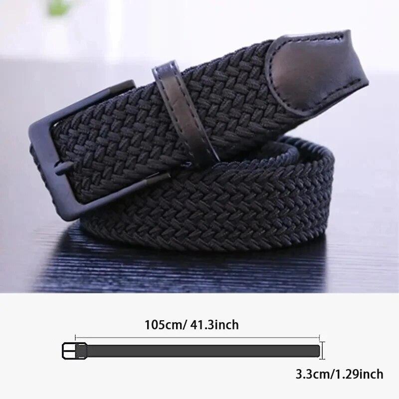 Men's Belt Fashion Casual Woven Elastic Belt Outdoor Sports Lady Tactical Belt Strap Climbing Belt With Pants Jeans Neutral Belt