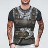 Summer Short Sleeve Casual Tee Popular Viking Armor Vintage Oversized Men Clothing 3D Print Graphic T Shirts Polyester Harajuku