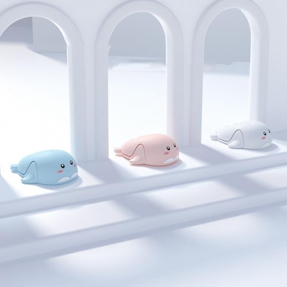 Pink Wireless Cute Animal Smooth for Women and Compatible with and MacBooks Dolphin-Shaped Mouse, 2.4GHz USB, Optical, Design, Touch, Compact,