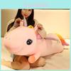 Oreiller Peluche Licorne en Peluche Courte Douce pour Anniversaire Fille