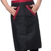 2pcs Chef Waist Apron Soft Moisture Absorbent Breathable Polyester Men"s Half Apron with Pockets