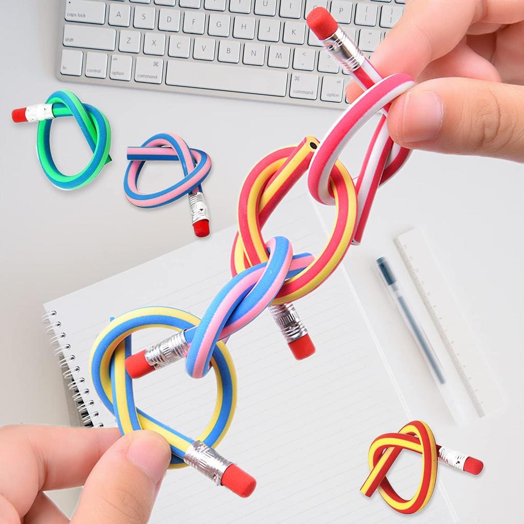 40 Pieces Flexible Soft Pencil,Soft Pencils with Eraser,Magic Bend Pencils for Kids Students Gift,School Supplies