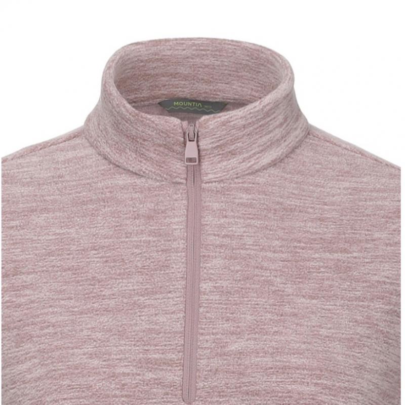  MounTia  Women S Fleece Polar Half Zip T ShirT Pale Beige