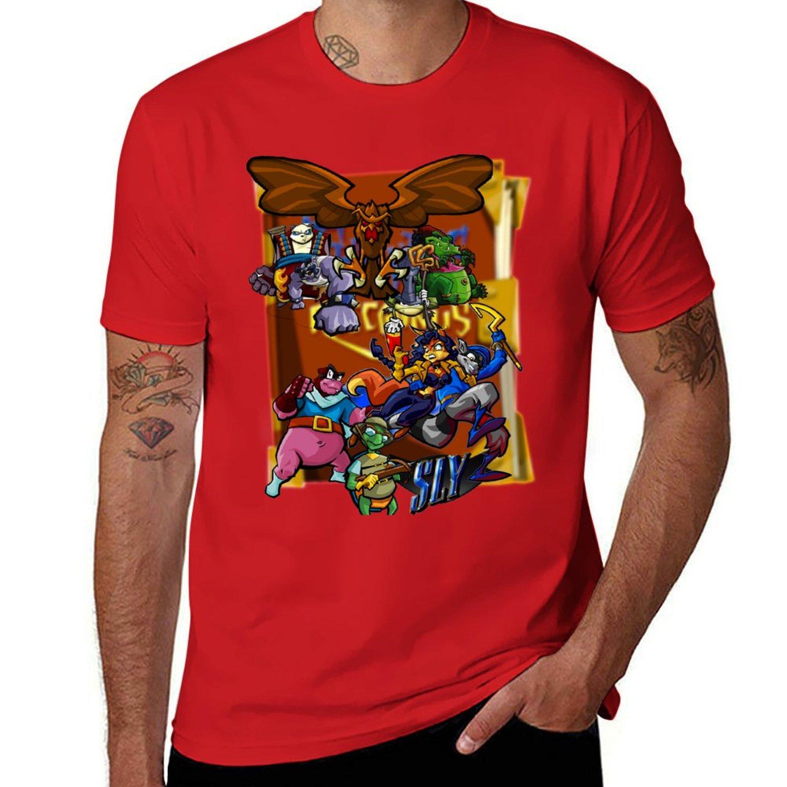 

Футболка Sly Cooper and the Thievius Raccoonus на заказ топ животный принт для мальчиков хиппи одежда мужские футболки с графикой смешные S