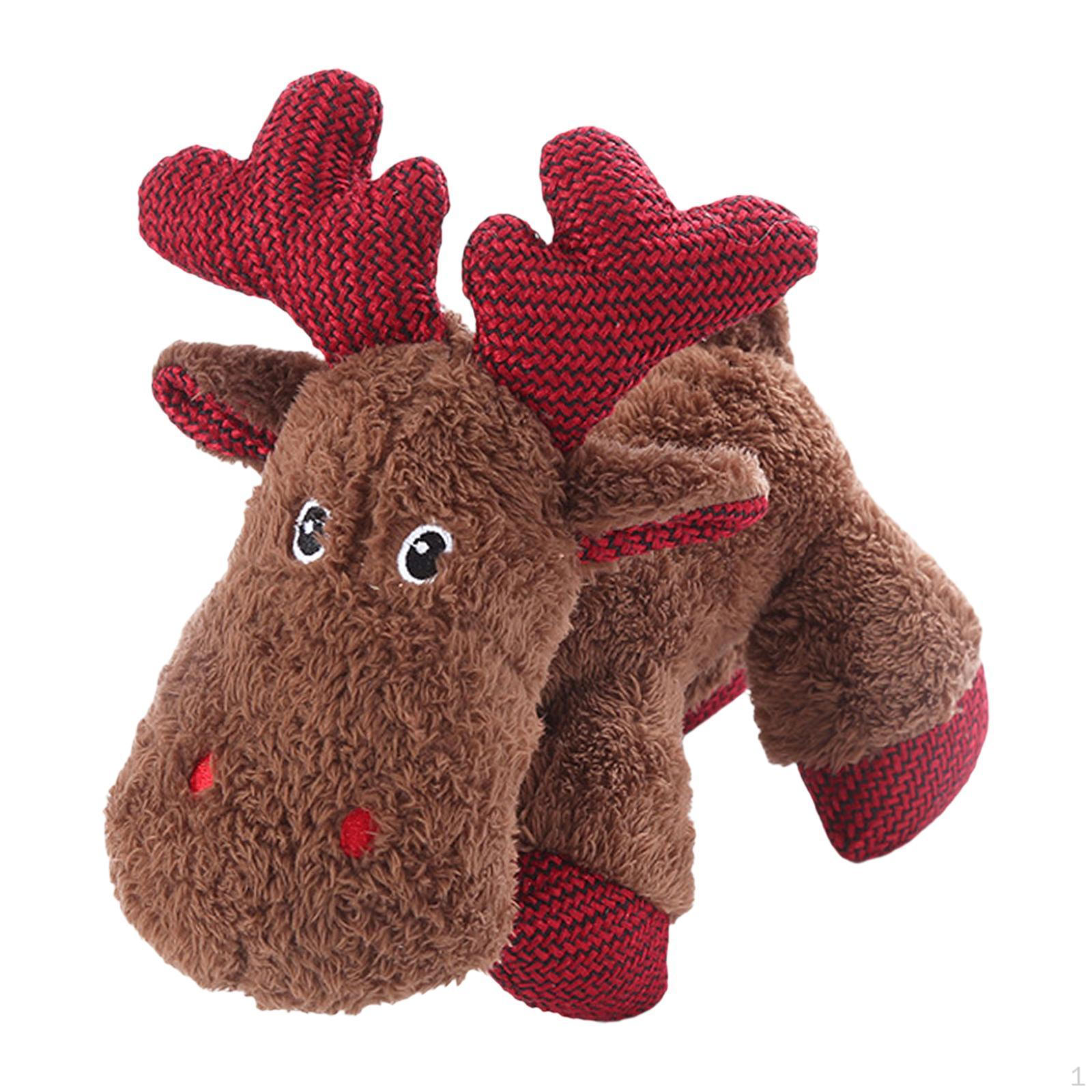 

Рождественский плюшевый питомец игрушка устойчивая к укусам собака портативная многоцелевая праздничная для собак Christmas elk