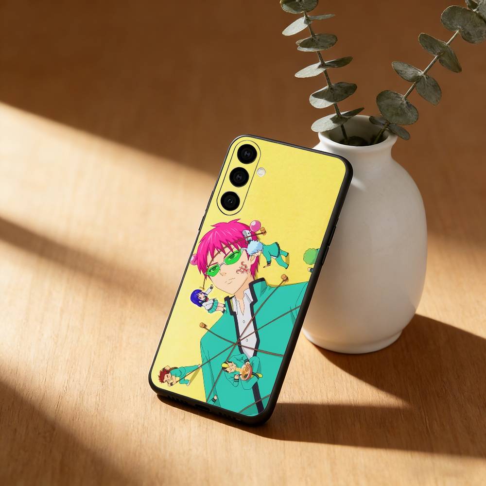 S-Saiki Anime Kusuo Phone Case For Samsung Galaxy A20,21s,22,31,32,52,53,72,73,80,91 Soft Black Shell
