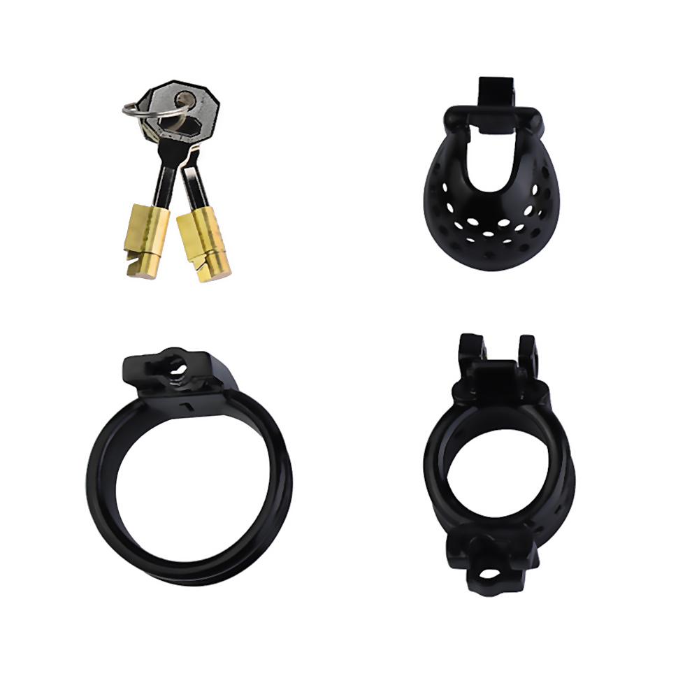 FRRK Resin Chastity Cage with 2 Locks Anti-Escape Penis Rings Hollow Breathable Cock lock Fetish Erotic BDSM Shop