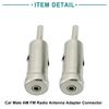 ACROPIX Car Male AM FM Radio Antenna Adapter Connector Silver Tone 2pcs