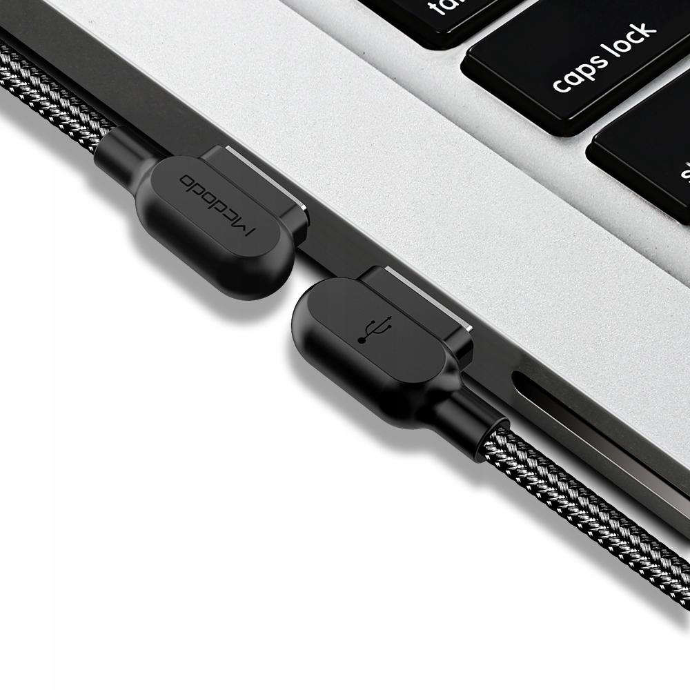 Mcdodo Ca-4673 Angled Usb-A / Lightning Cable 1.8 Black Led 1 Pc
