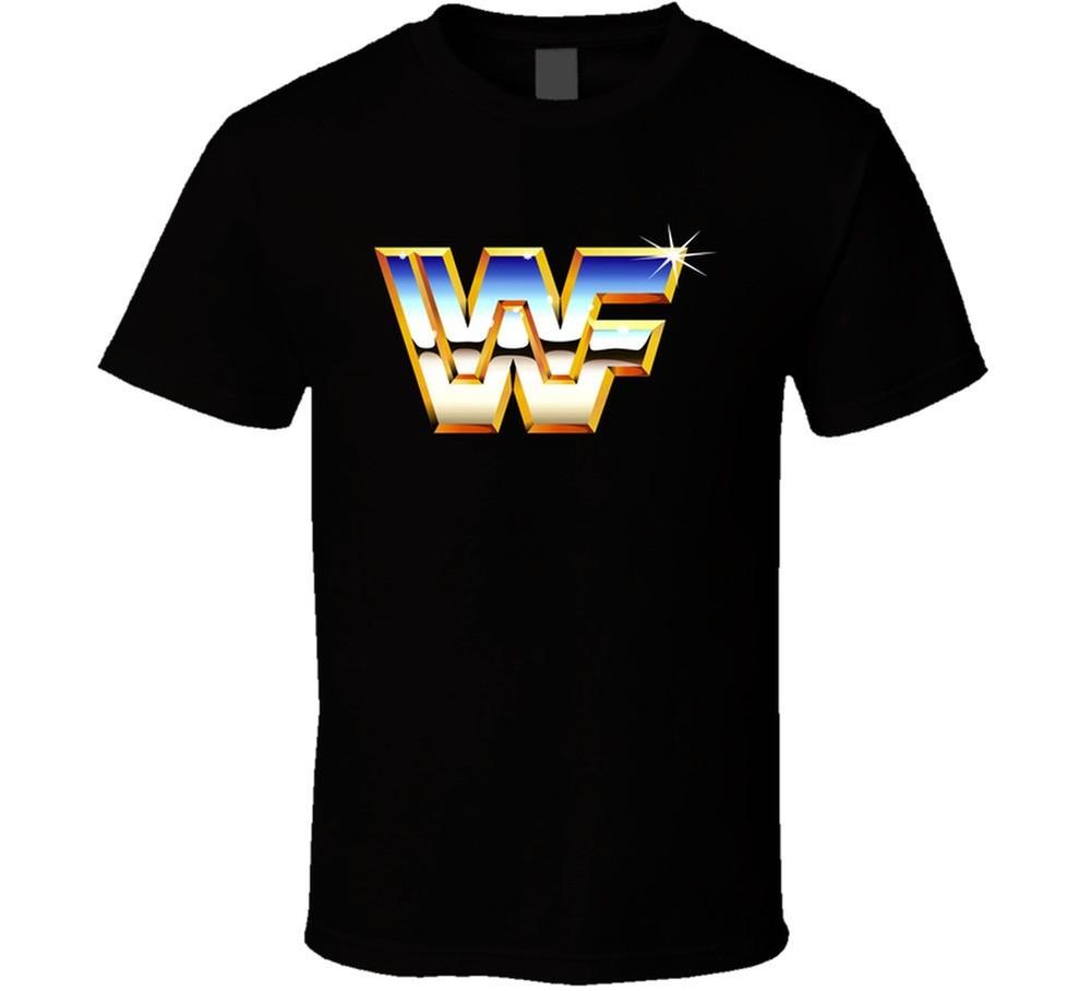 Wwf World Wrestling Federation Shiny Retro Logo Fan T Shirt